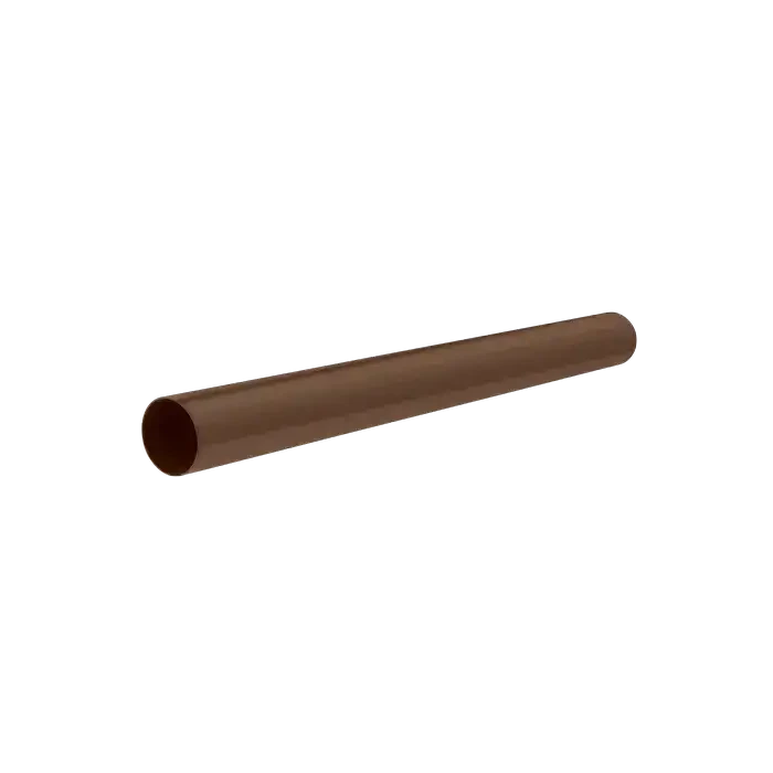 Труба водосточная с муфтой, ПВХ, серия Стандарт, цвет Коричневый 3000