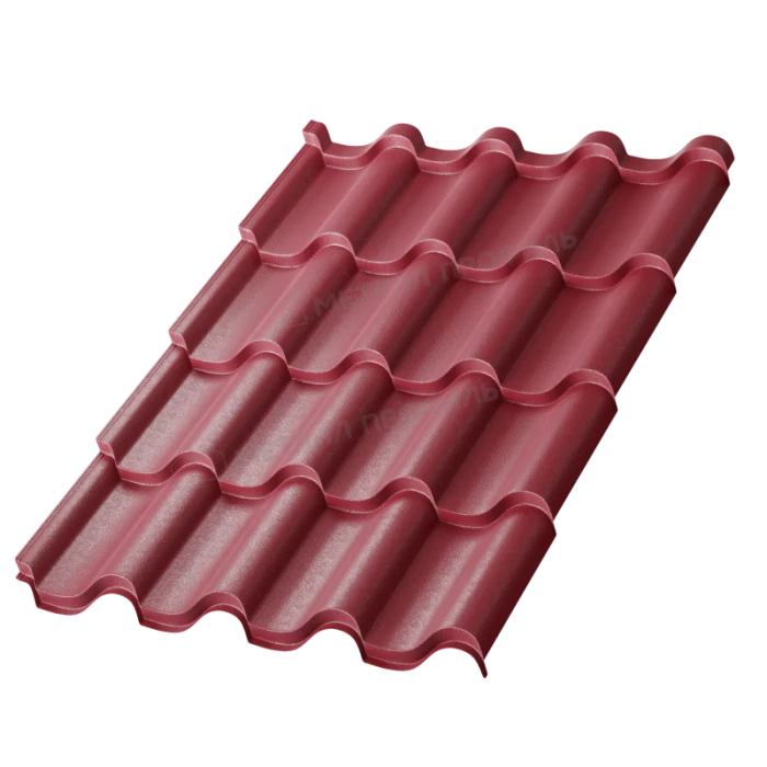 Металлочерепица Металл-Профиль Монтерроса-ML 0,5 VikingMP® E RAL 3005 Красное вино