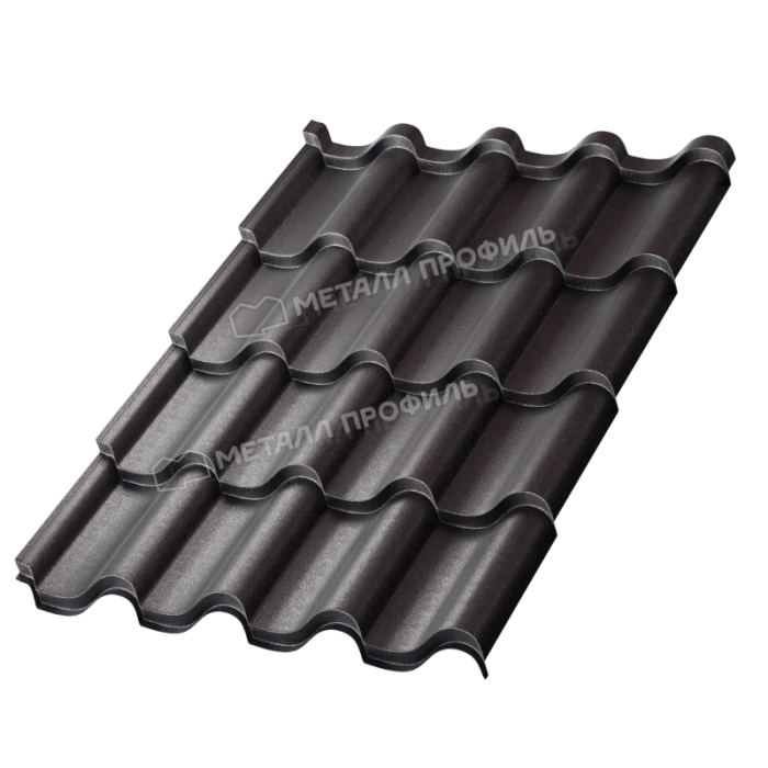 Металлочерепица Металл-Профиль Монтерроса-M 0,45 VikingMP® RAL 9005 Черный темный